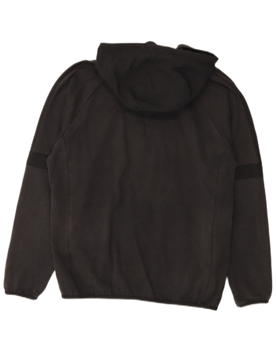 Adidas - Sudadera con capucha y cremallera para hombre, talla grande, algodón negro