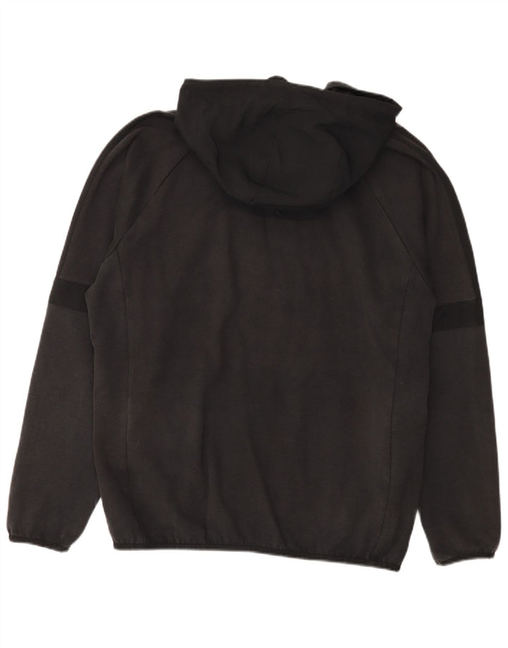 Adidas - Sudadera con capucha y cremallera para hombre, talla grande, algodón negro