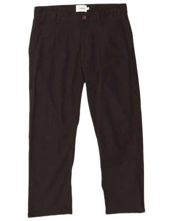 Farah Mens Pantalones Cortos W30 L24 Algodón Negro