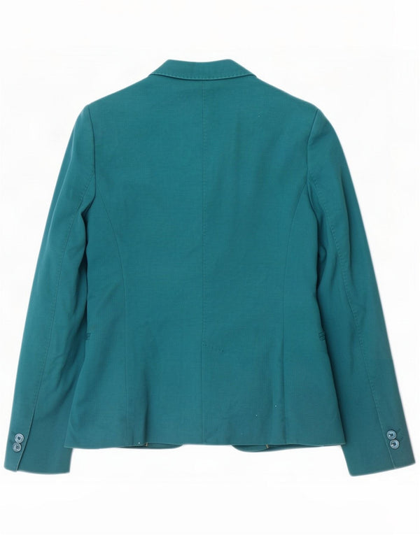 Chaqueta Blazer 1 Botón Massimo Dutti Mujer EU 40 Algodón Azul Medio