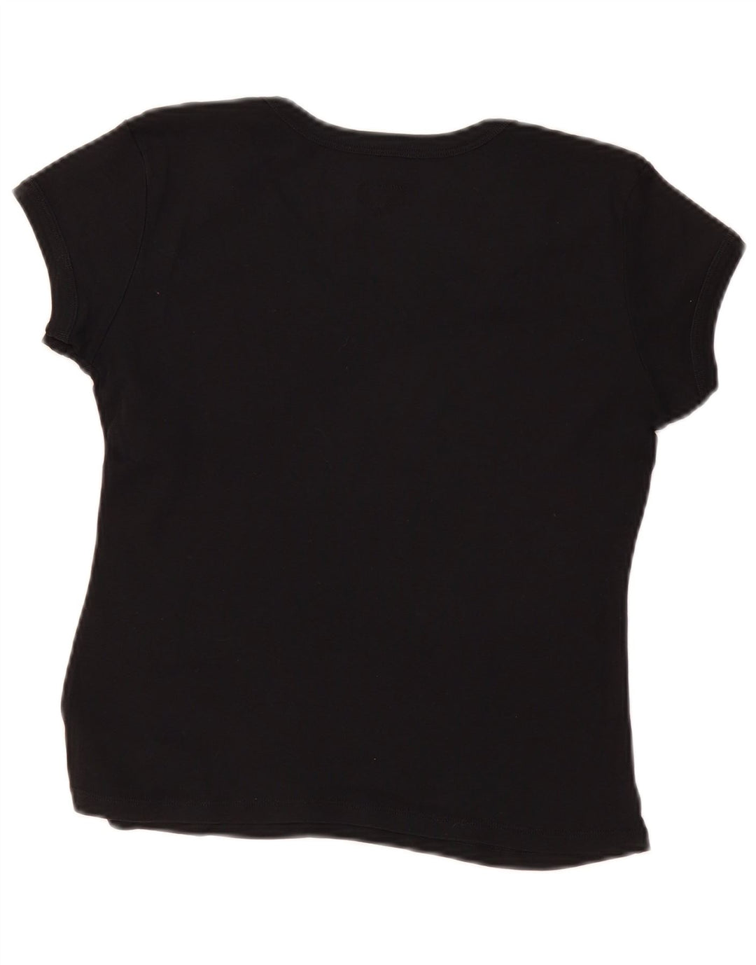 Armani Jeans Camiseta gráfica para mujer Top UK 44 Mediano Algodón negro