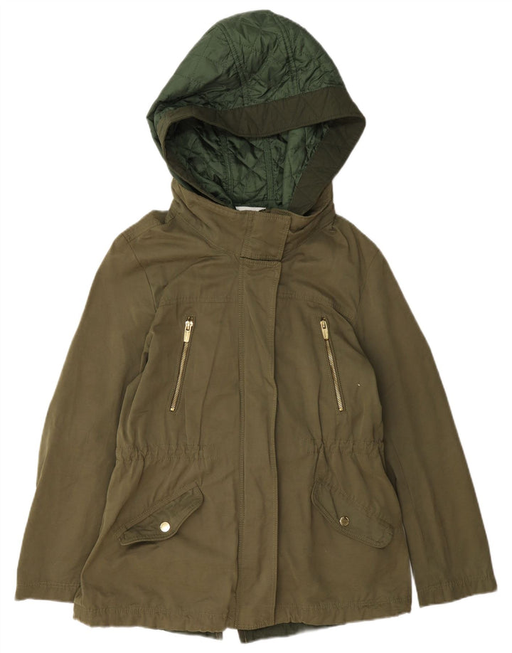 Zara Parka Niña Con Capucha 13-14 Años Caqui Poliéster