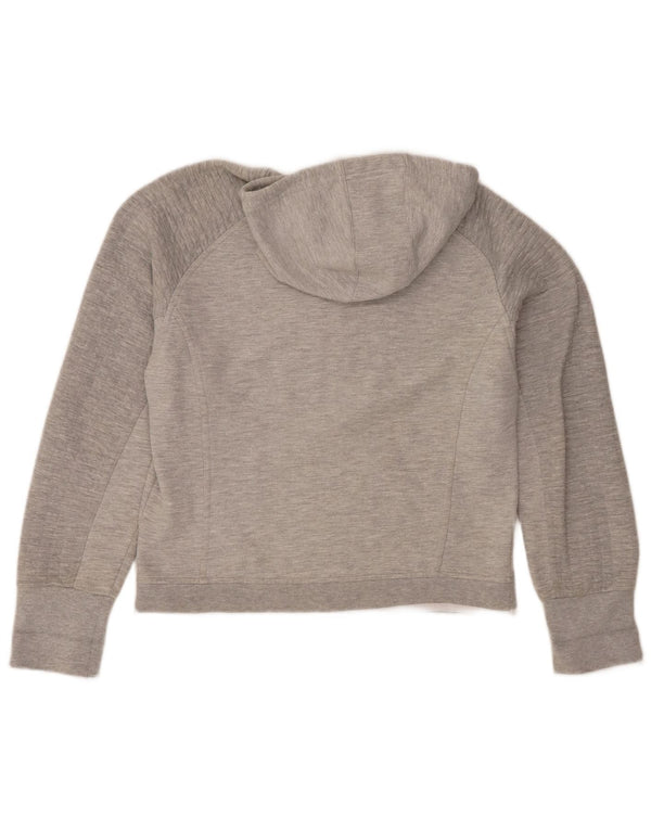 Reebok Sudadera con capucha y cremallera para mujer UK 12 Algodón moteado gris medio