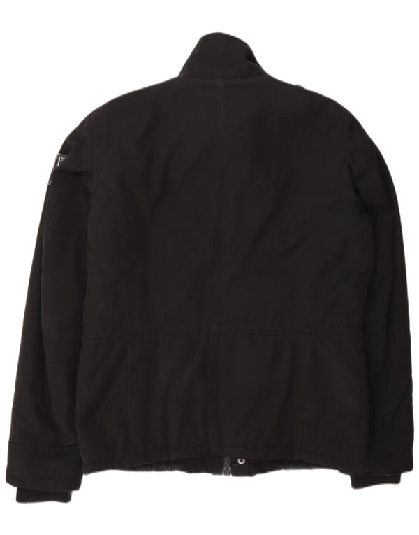 Bomboogie Chaqueta militar utilitaria para hombre UK 40 Grande Poliéster negro
