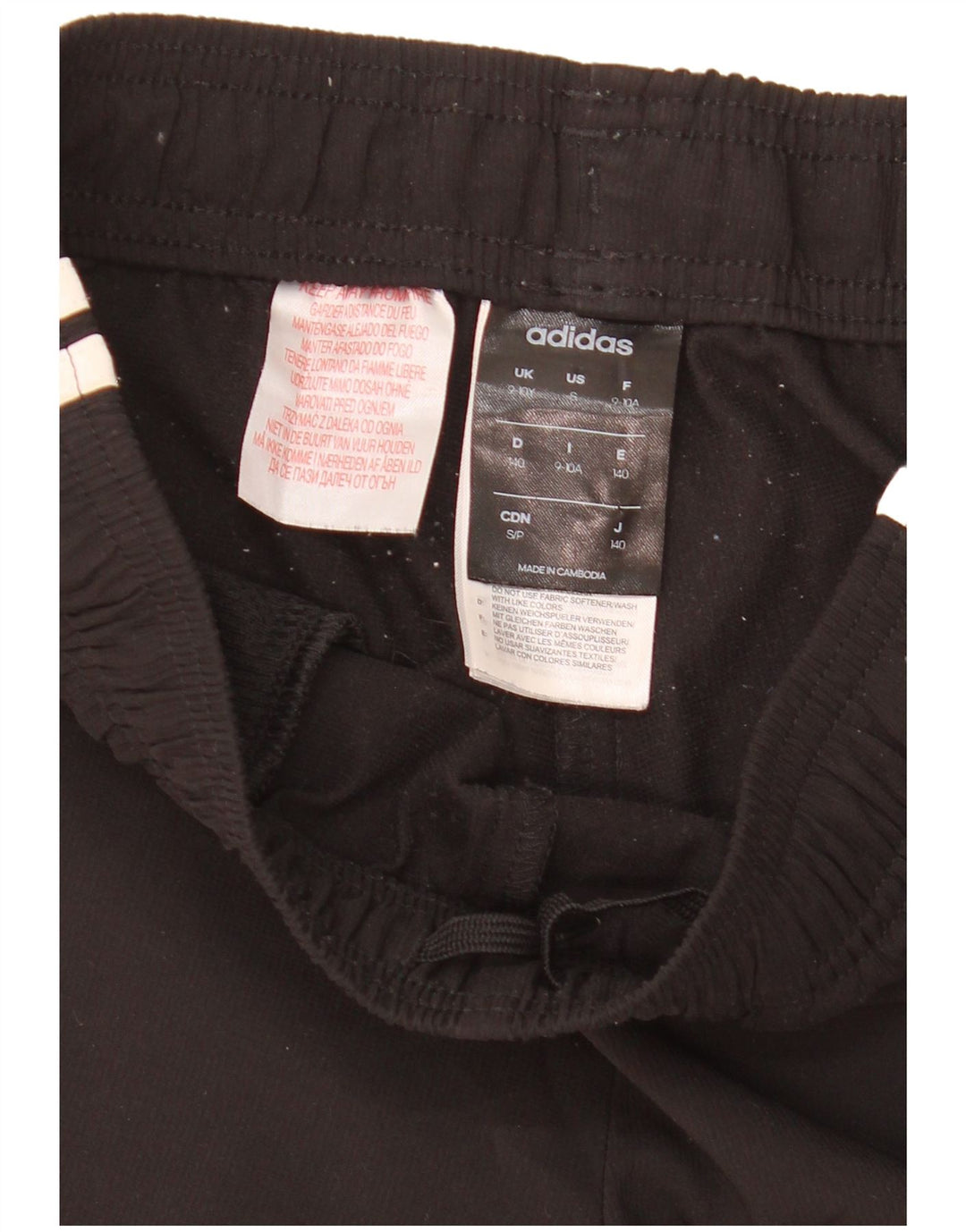 Adidas Pantalón corto deportivo para niño 9-10 años Negro Poliéster