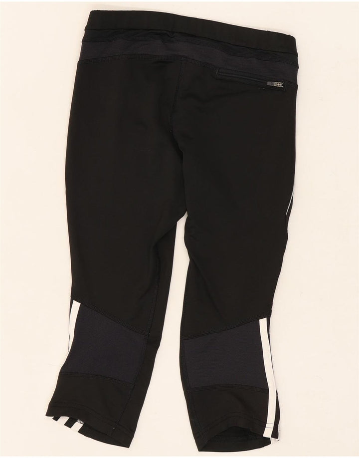 Adidas Leggings Capri para Mujer Reino Unido 10 Pequeño Poliéster Negro