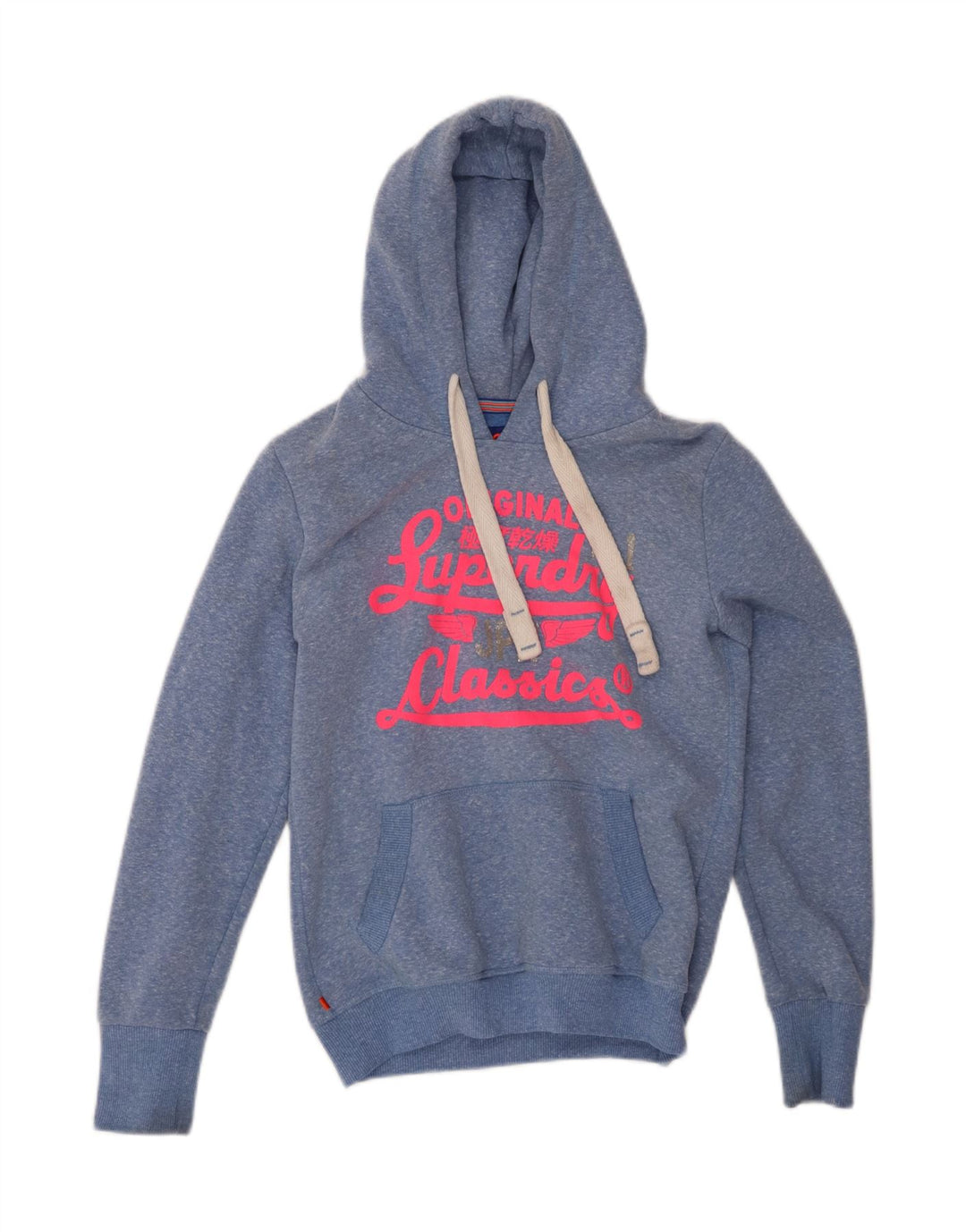 Superdry Jersey con capucha gráfica para mujer Reino Unido 40 Poliéster azul medio