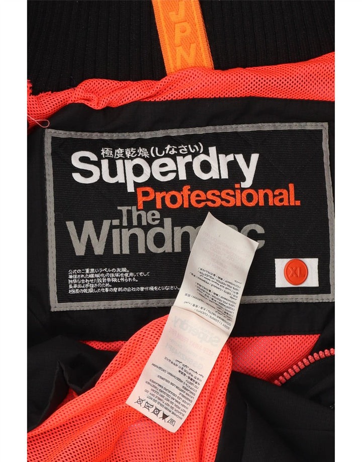 Superdry Chaqueta impermeable con capucha The Windmac para mujer UK 40 XL Poliéster negro