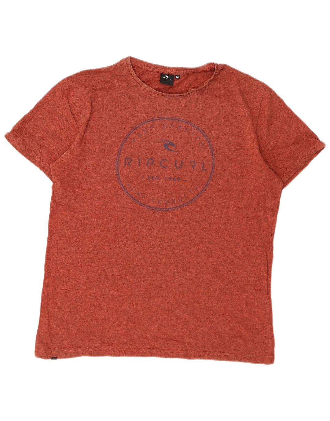Rip Curl - Camiseta gráfica para hombre, parte superior de algodón moteado en naranja medio