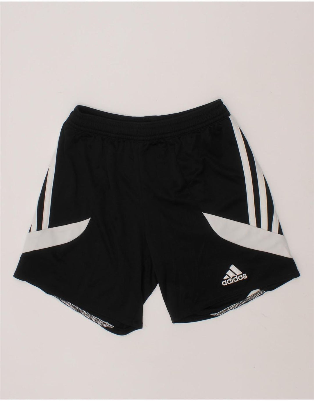 ADIDAS Boys Sport Shorts 7-8 Years Small Black Colourblock Polyester Vintage Adidas and Second-Hand Adidas from Messina Hembry 