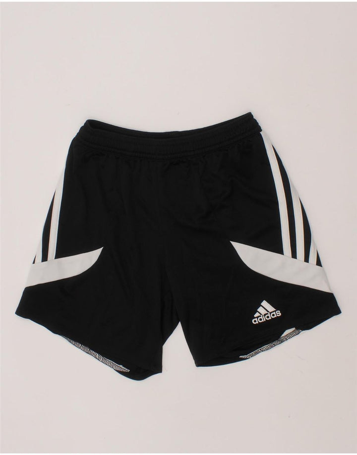 ADIDAS Boys Sport Shorts 7-8 Years Small Black Colourblock Polyester Vintage Adidas and Second-Hand Adidas from Messina Hembry 