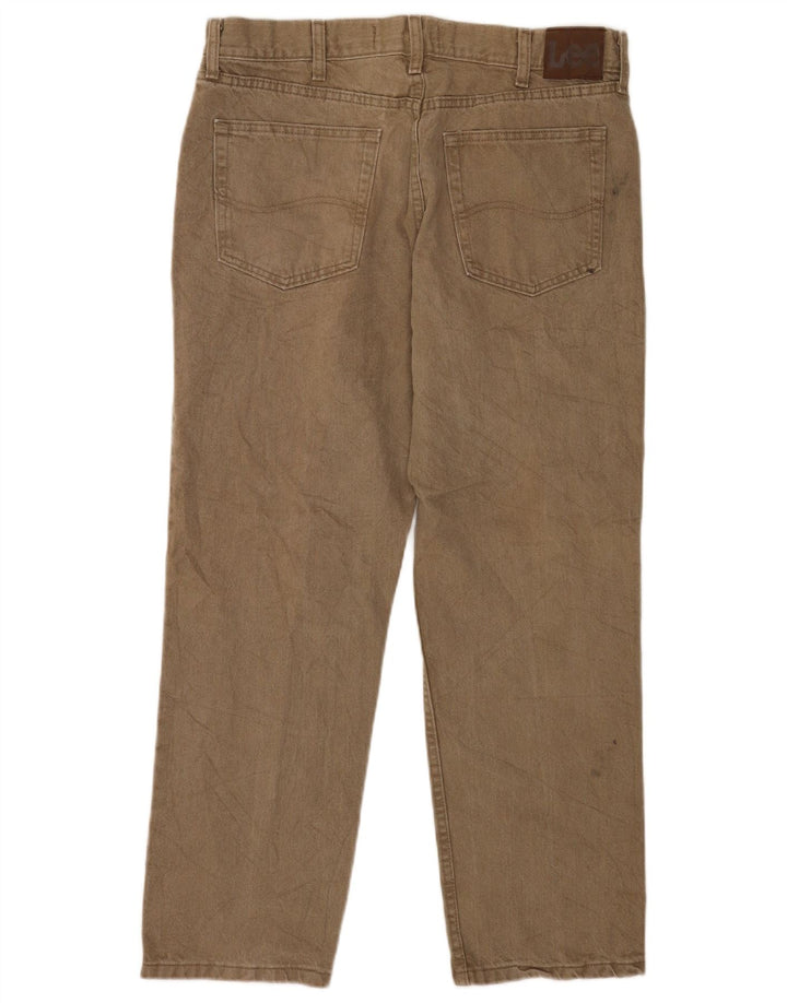 Lee Jeans Rectos De Corte Regular Para Hombre W36 L29 Algodón Caqui