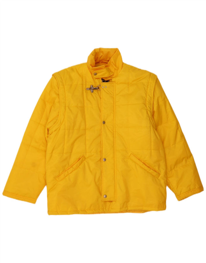 OXER Chaqueta acolchada con capucha para hombre UK 40 Large Poliamida amarilla