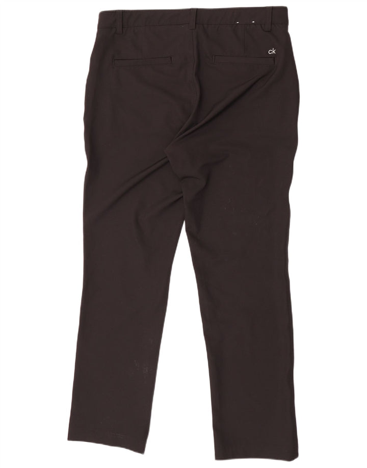 Pantalones chinos rectos Calvin Klein para hombre W34 L31 Poliéster negro
