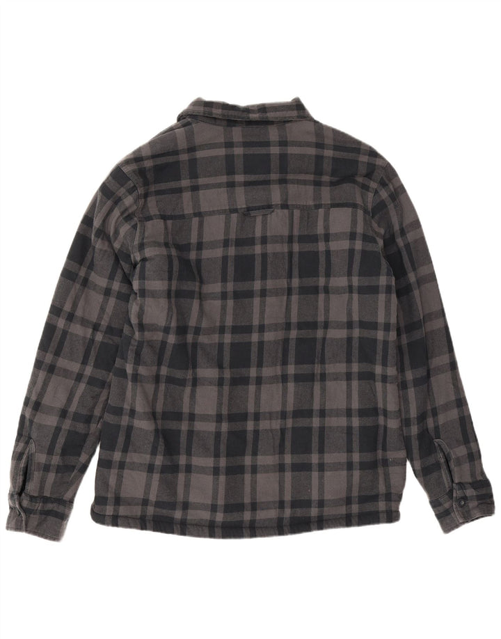 Camisa de franela de leñador para hombre de Mountain Warehouse Algodón a cuadros grises grandes