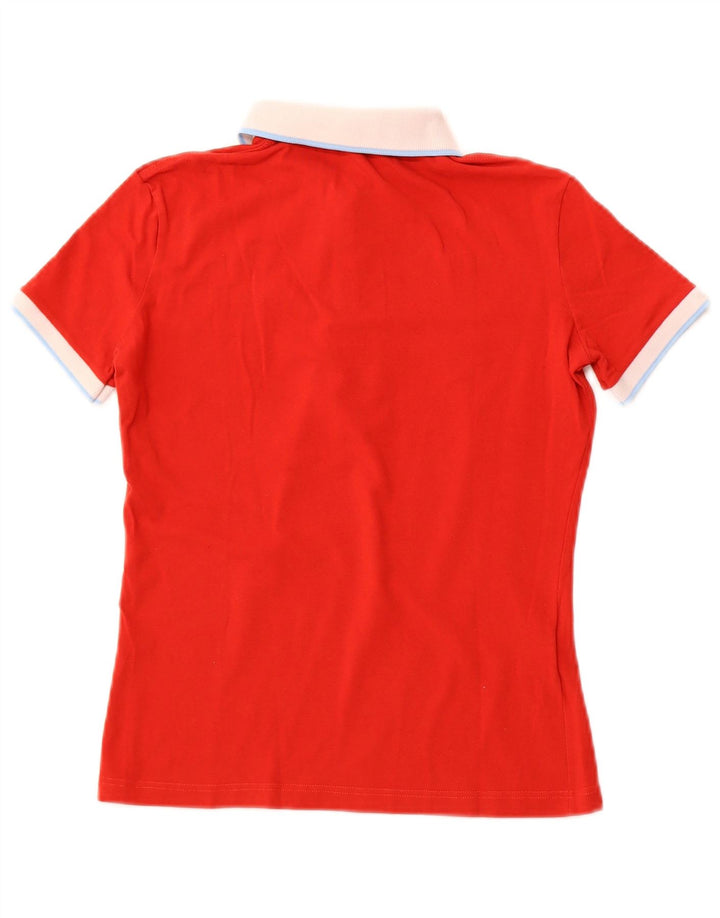 FRED PERRY Polo de rugby para mujer Reino Unido 12 Algodón rojo mediano