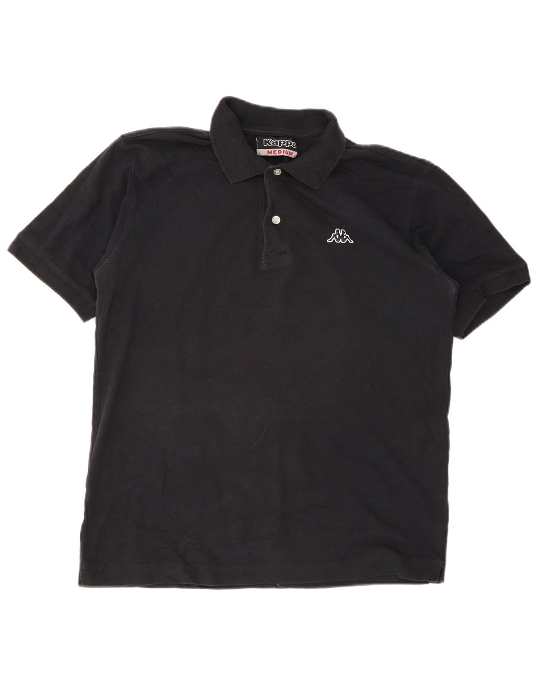 Kappa Polo Hombre Medium Negro Algodón