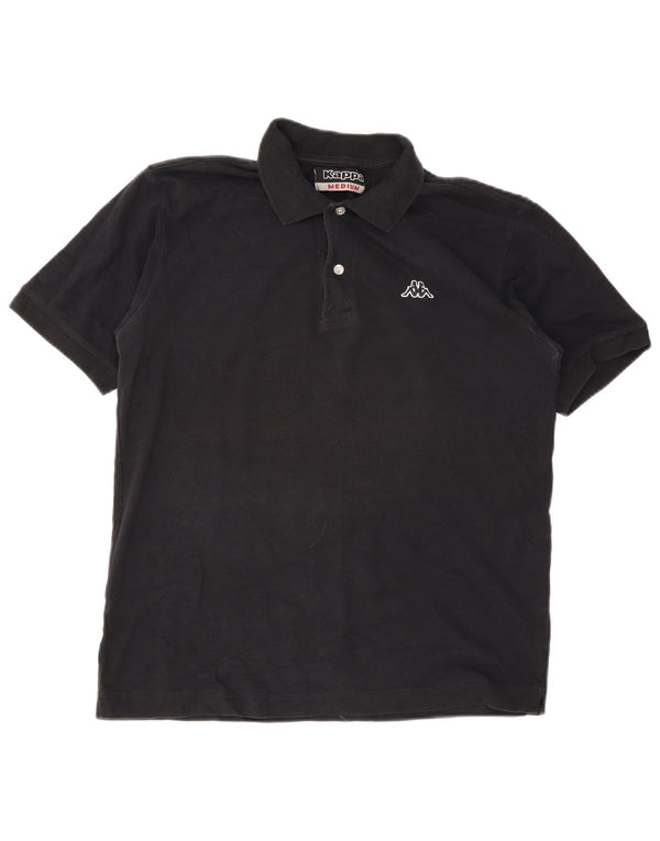 Kappa Polo Hombre Medium Negro Algodón