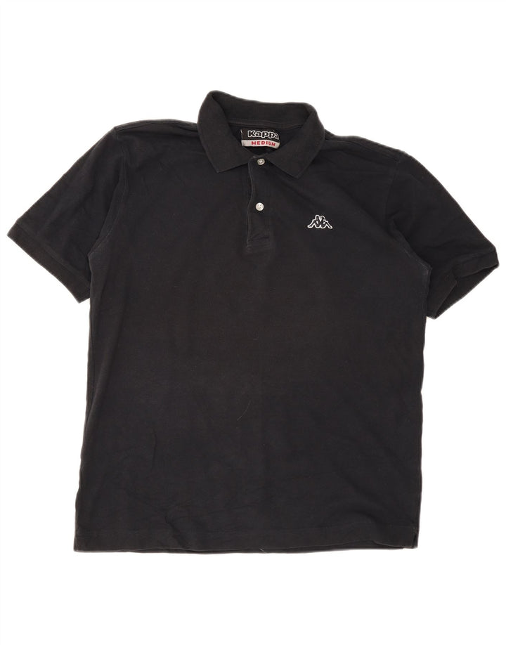 Kappa Polo Hombre Medium Negro Algodón