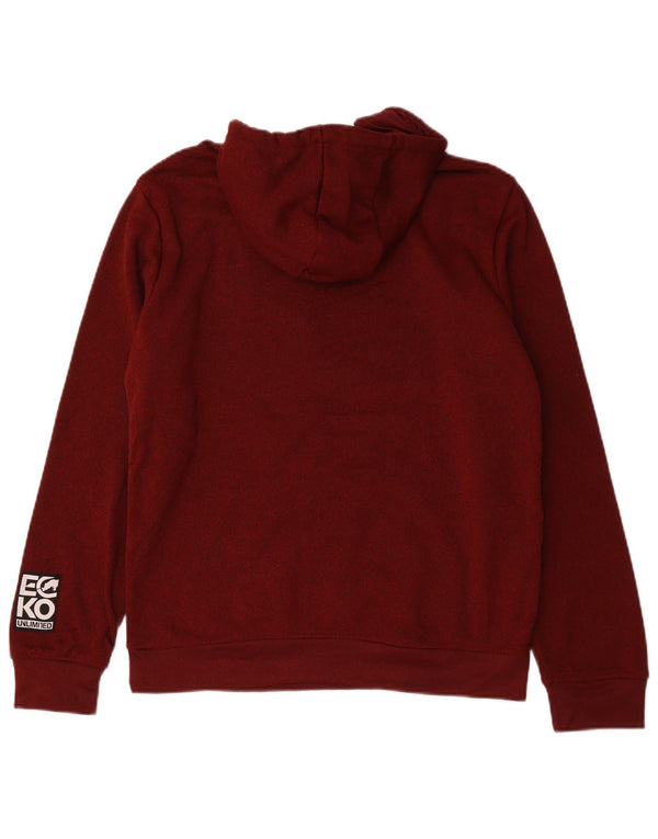 Ecko Unltd Mens Graphic Sudadera con capucha Jumper Small Borgoña Poliéster