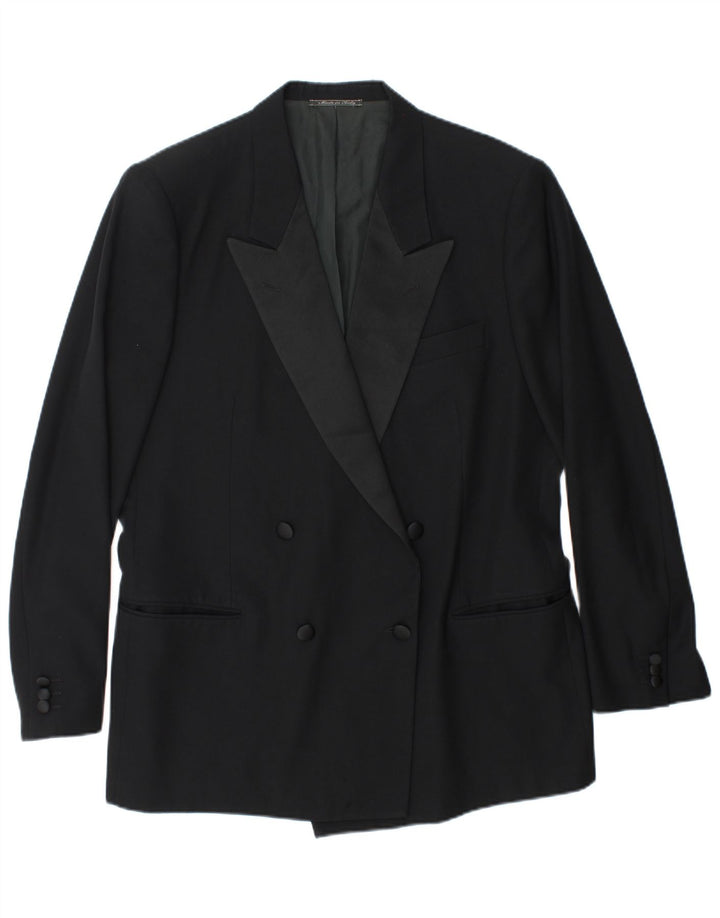 Egon Von Furstenberg Mens UK 40 Large W32 L32 Lana virgen negra