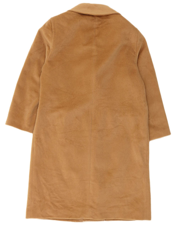 ELENA MIRO Abrigo de doble botonadura holgado para mujer UK 46 Large Brown