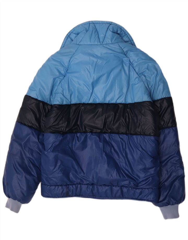 Chaqueta acolchada vintage para hombre IT 54 2XL Bloque de color multicolor