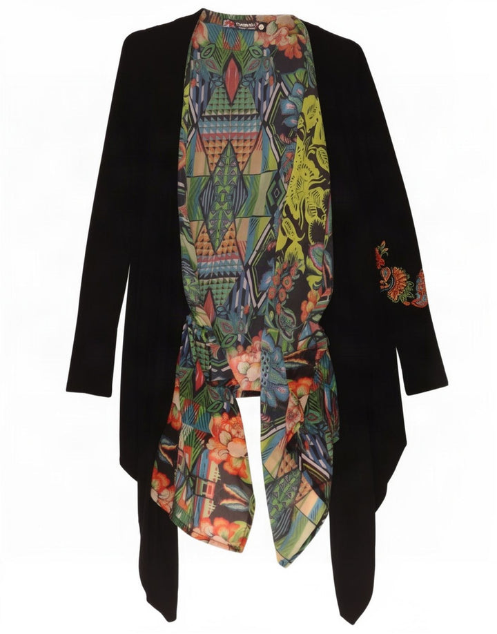 Desigual - Cárdigan abierto asimétrico para mujer, talla 40, talla M, color negro