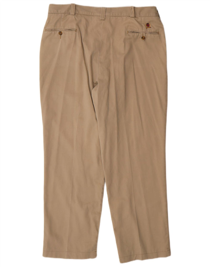 Tommy Hilfiger Pantalones chinos rectos para hombre W38 L30 Beige