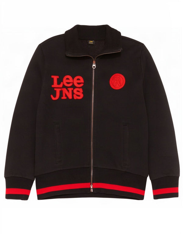 Lee Mens Graphic Chándal Top Chaqueta XL Algodón Negro