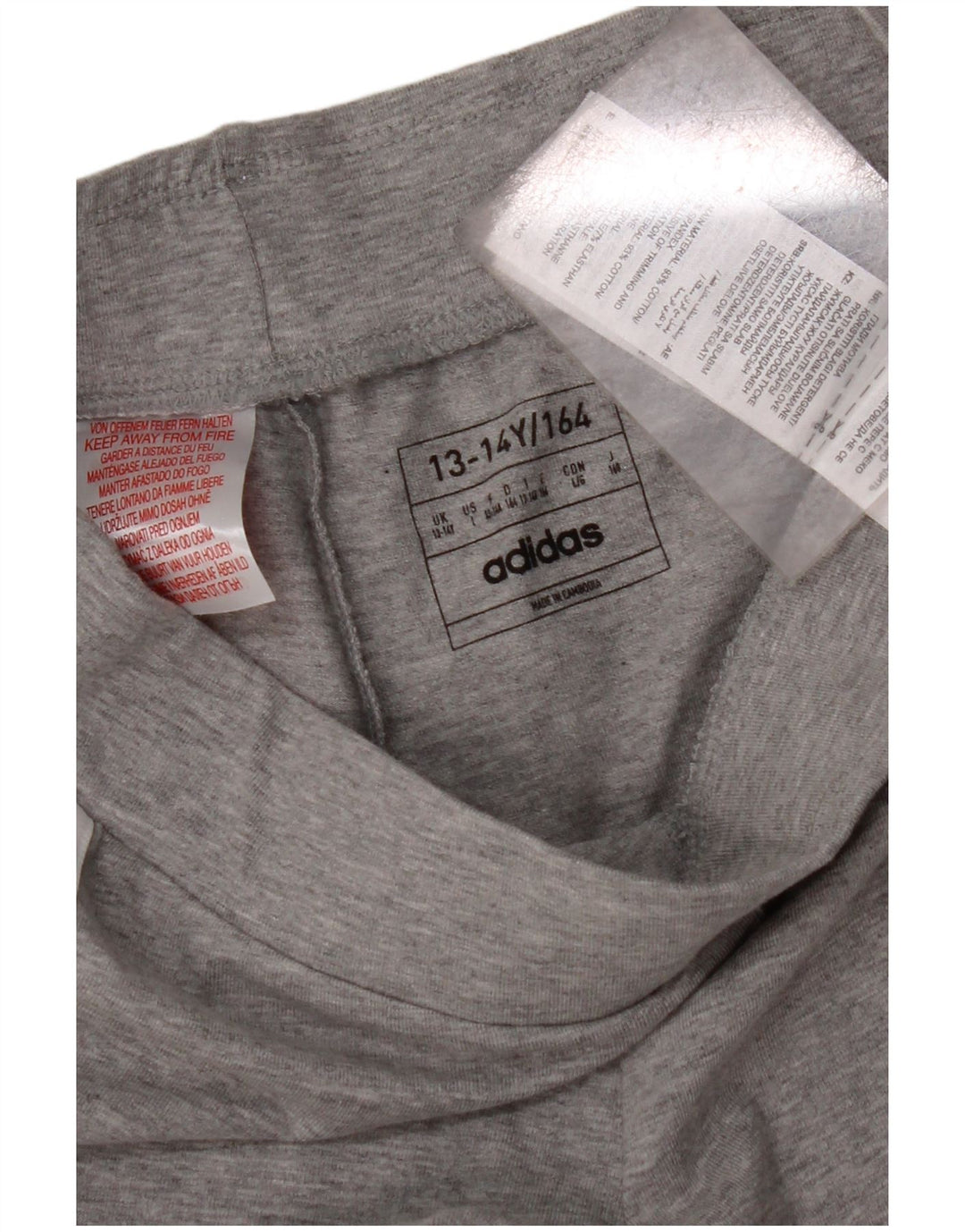 Mallas ADIDAS Niña 13-14 Años Gris Algodón