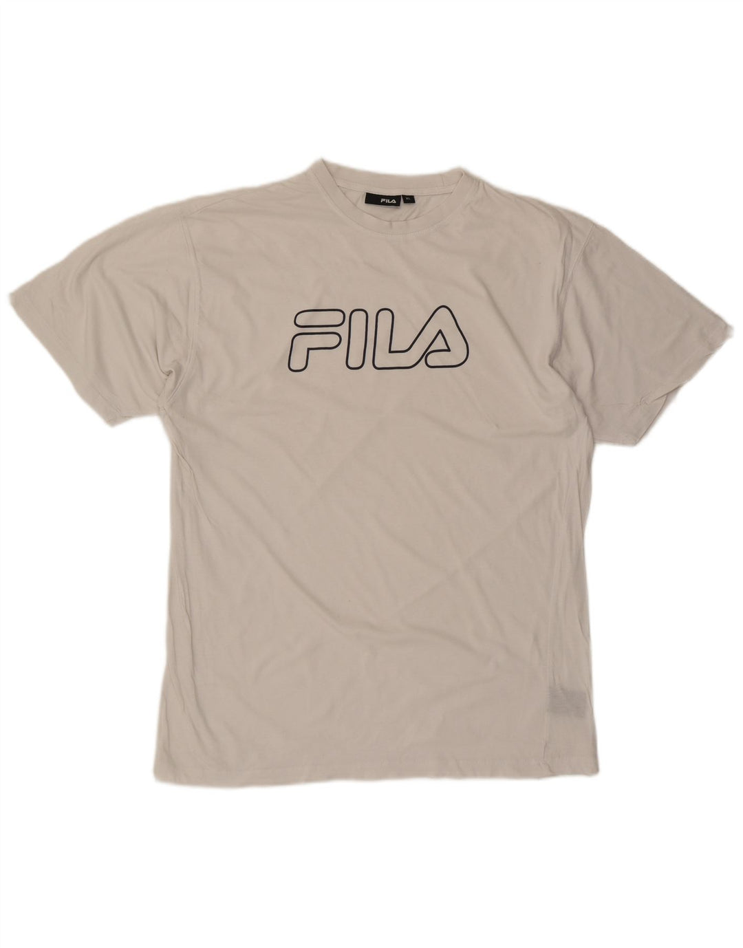 FILA Camiseta gráfica para hombre Top XL Algodón blanco