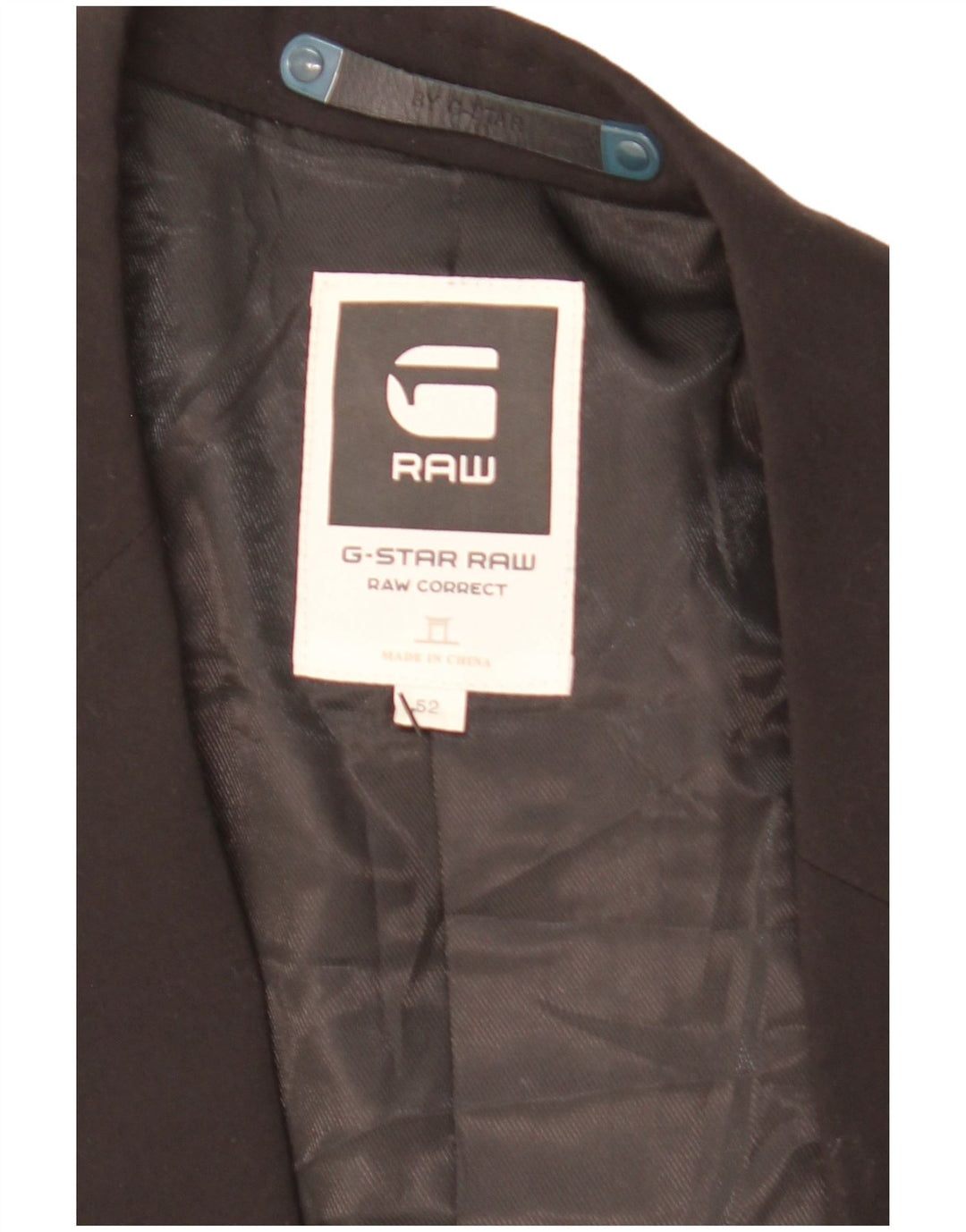 G-Star Chaqueta tipo blazer de 2 botones para hombre IT 52 XL Poliéster negro