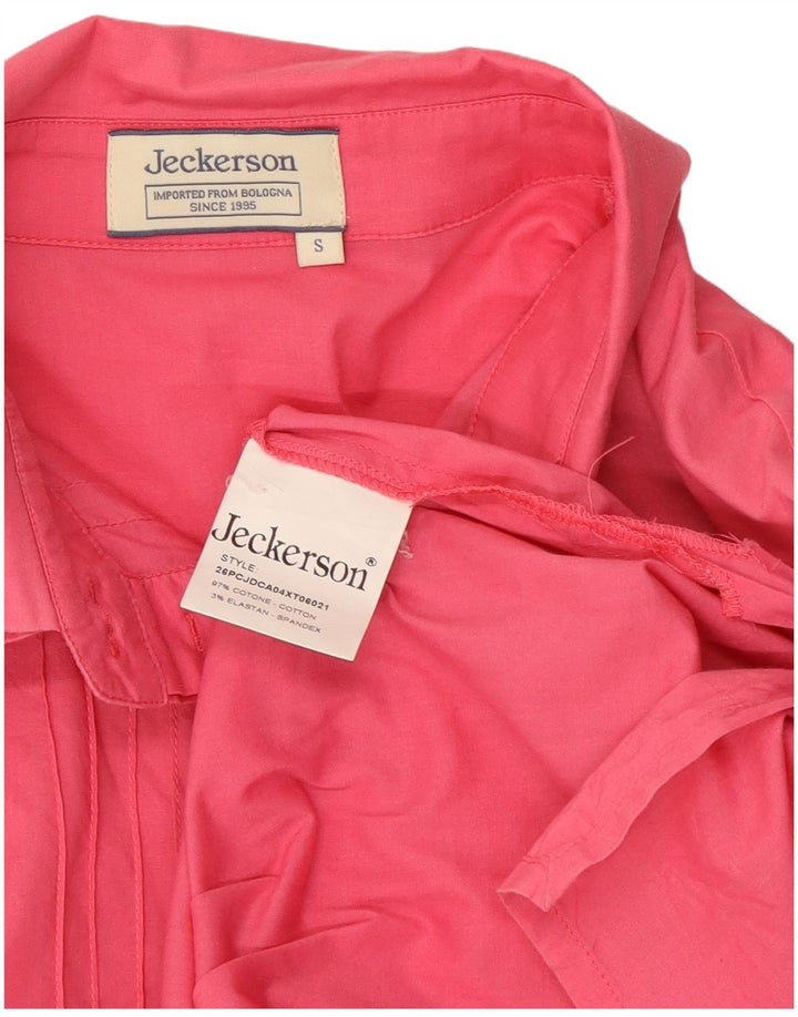 Jeckerson Camisa tipo jersey de manga 3/4 para mujer UK 10 Small Pink Cotton