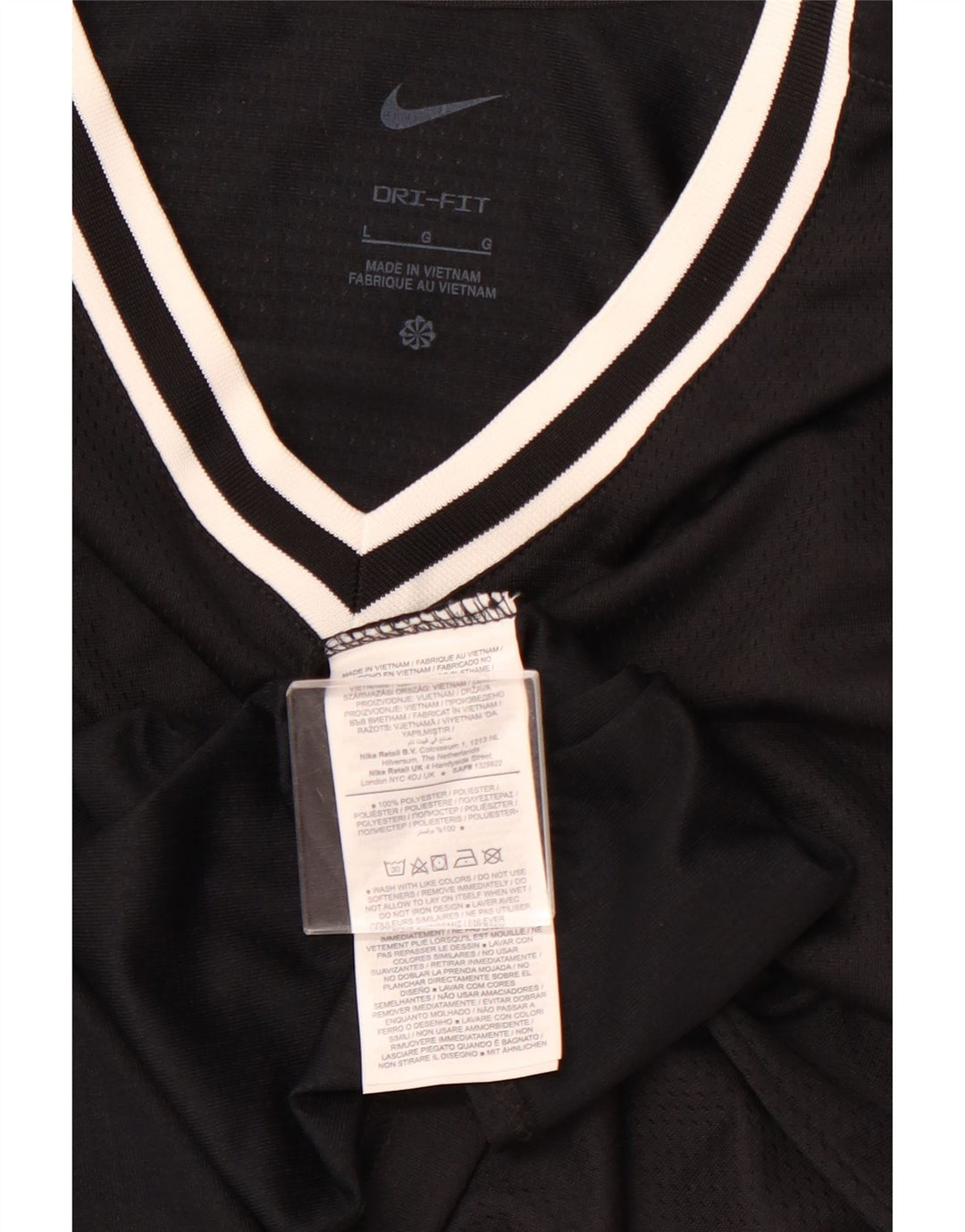 NIKE Mens Dri Fit Chaleco Top Grande Poliéster Negro