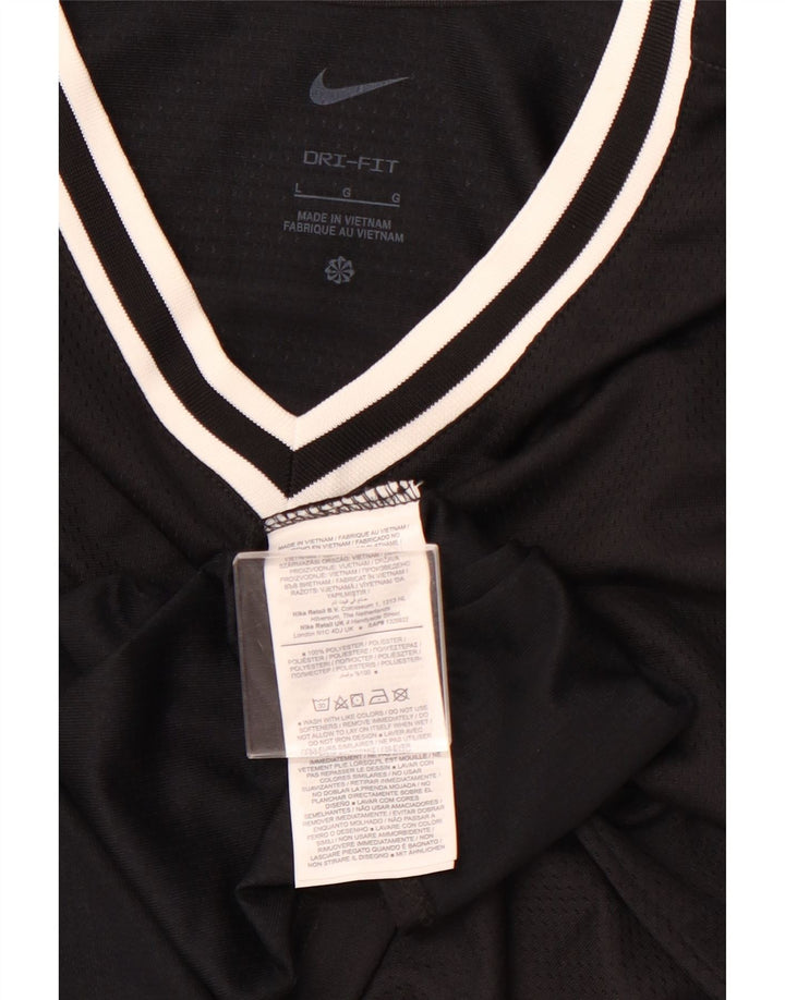 NIKE Mens Dri Fit Chaleco Top Grande Poliéster Negro