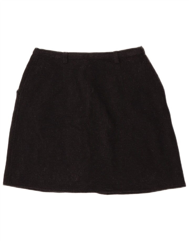 Armani Jeans Minifalda para mujer UK 14 Medium W27 Lana negra