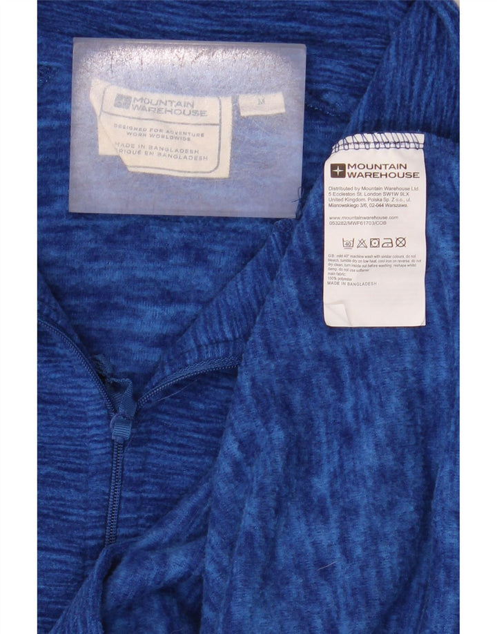 Jersey de forro polar con cremallera y cuello para hombre de Mountain Warehouse, tamaño mediano, azul marino moteado