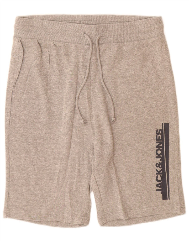 Jack & Jones Mens Graphic Sport Shorts Small Gris Algodón