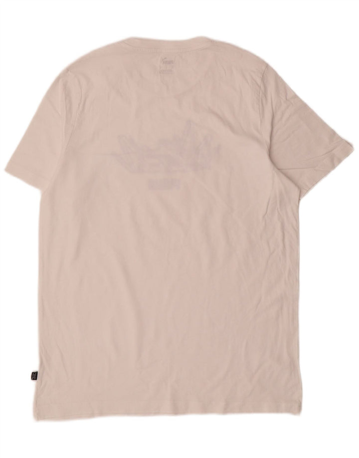 Puma Hombre Camiseta Gráfica Top Medium Blanco