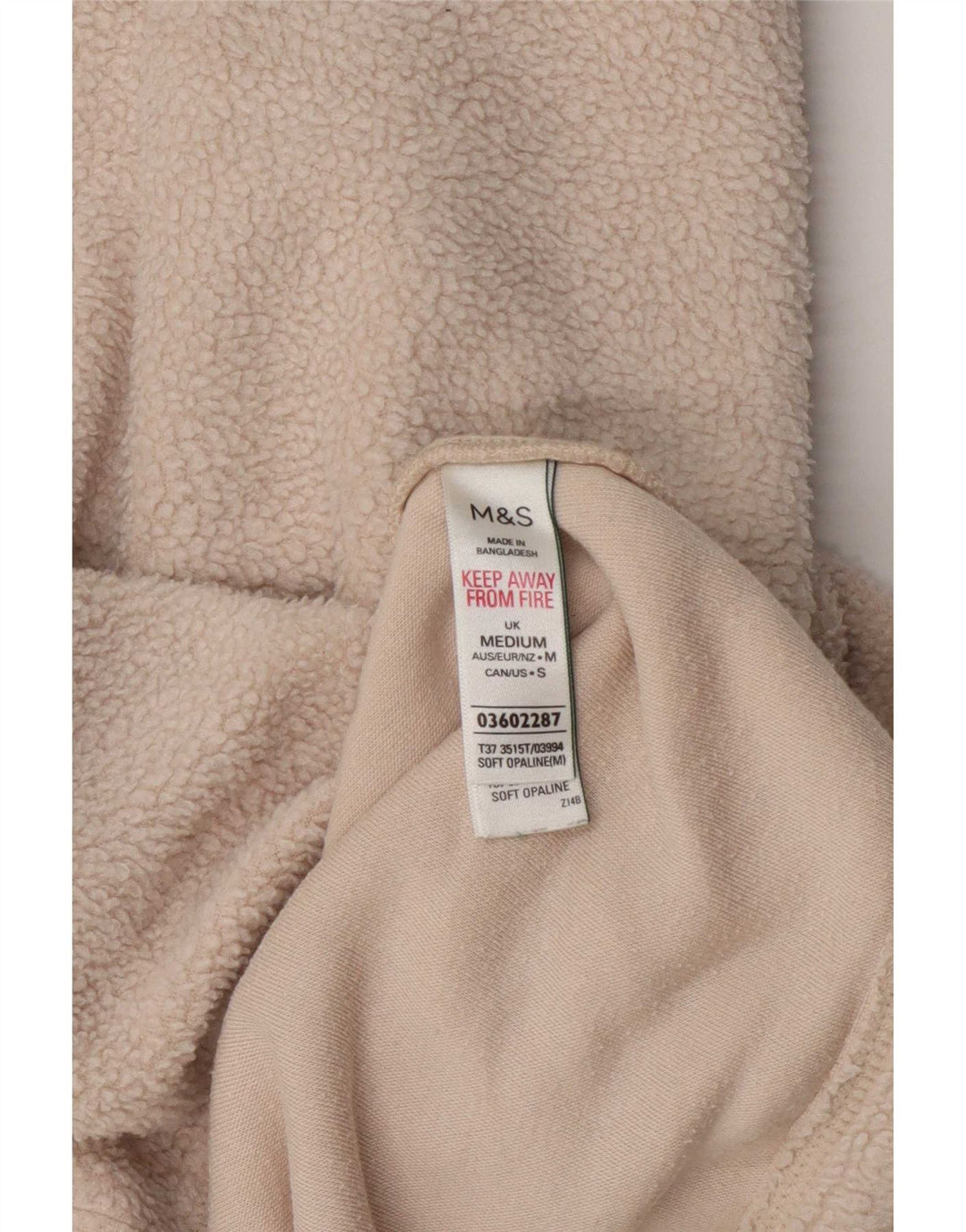 Marks & Spencer - Jersey de forro polar con cuello vuelto para mujer, talla 40, color beige medio