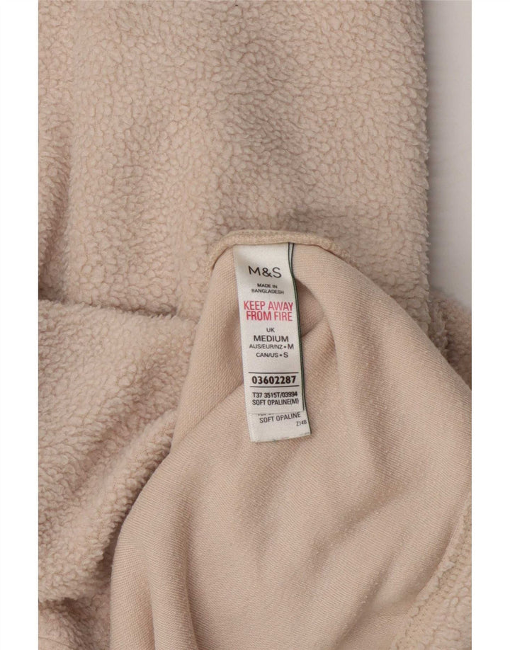 Marks & Spencer - Jersey de forro polar con cuello vuelto para mujer, talla 40, color beige medio