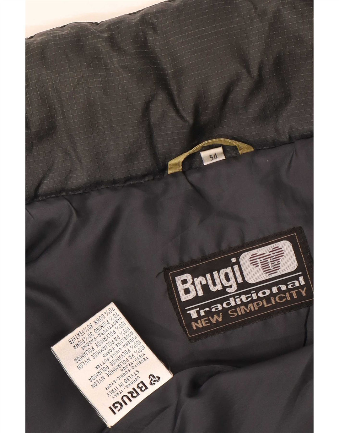 Brugi Chaleco acolchado para hombre IT 54 2XL Poliamida amarilla