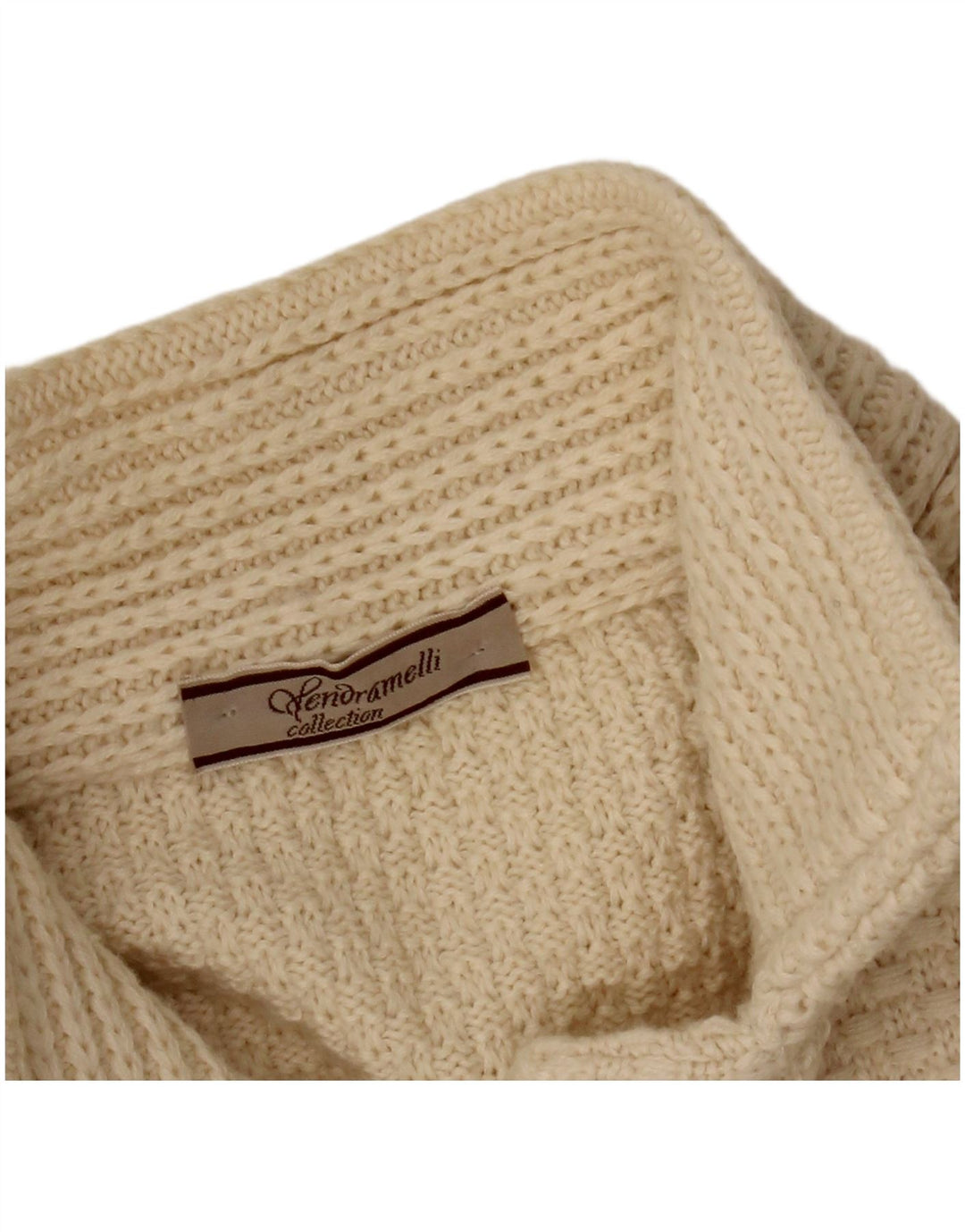 VINTAGE Suéter Cárdigan para Mujer Reino Unido 14 Beige Medio