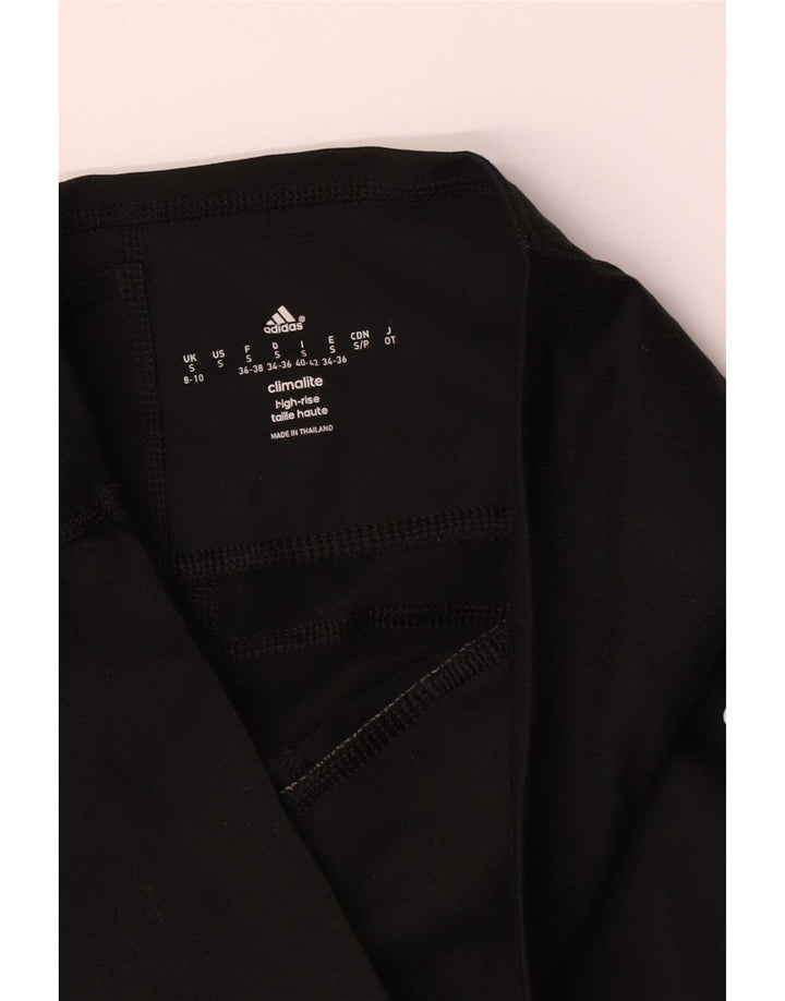 Adidas Mujer Climalite Capri Leggings Reino Unido 8/10 Pequeño Negro