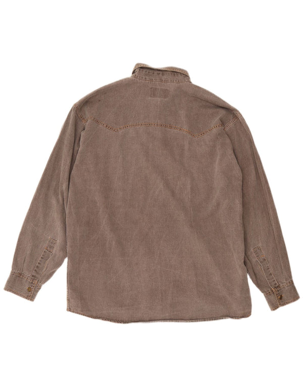 Camisa Vaquera Vintage Hombre XL Marrón