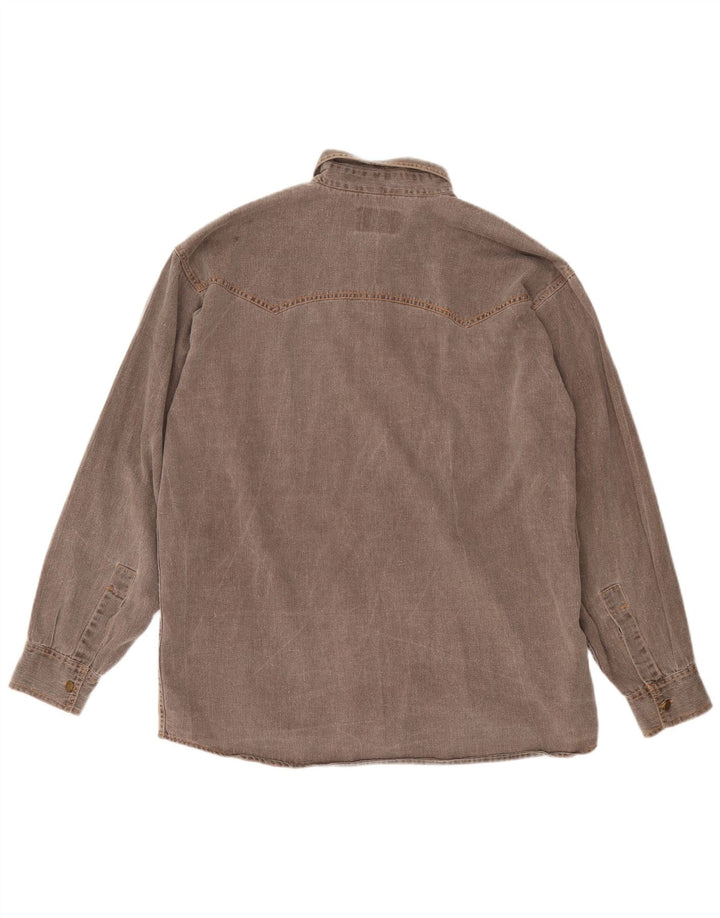 Camisa Vaquera Vintage Hombre XL Marrón