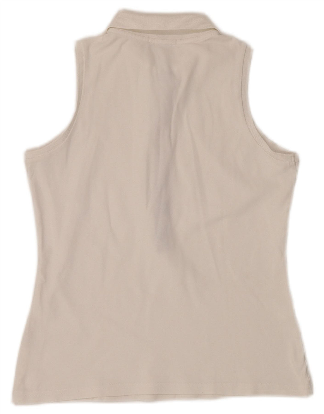 BURBERRY Polo sin mangas BRIT para mujer UK 12 Medium White