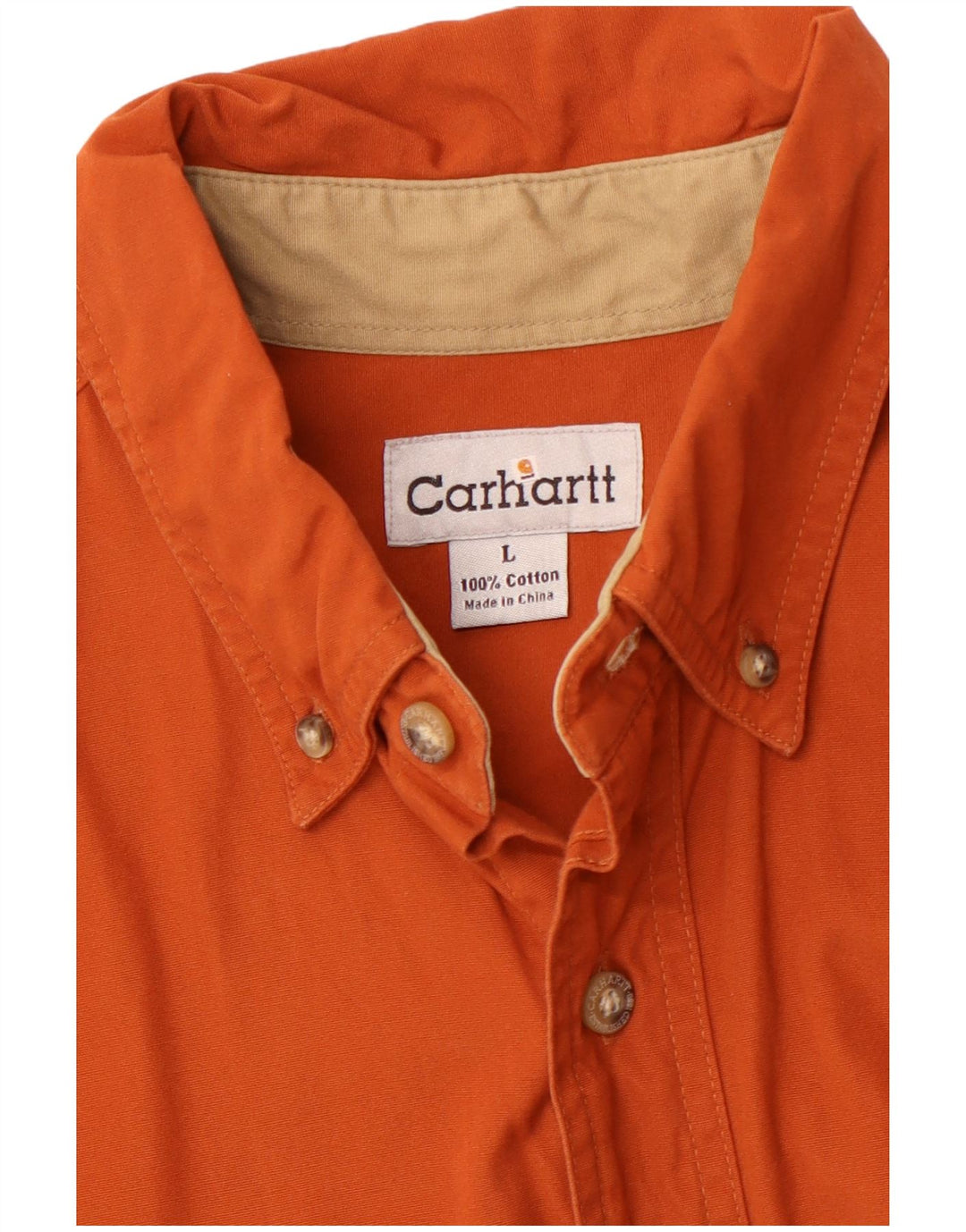 CARHARTT Camisa Hombre Grande Naranja Algodón