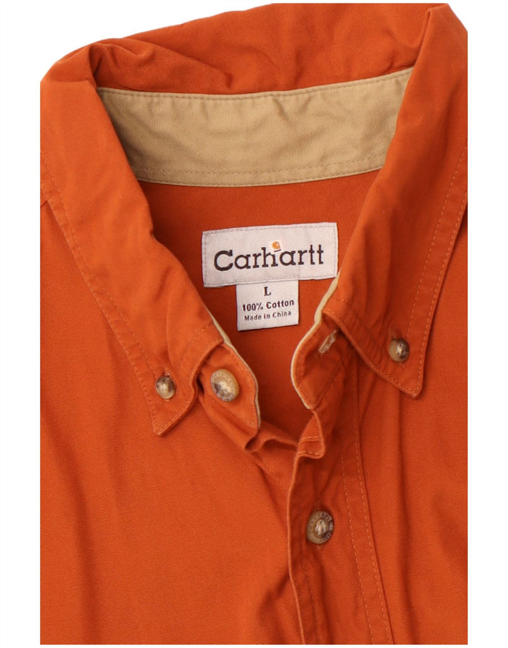 CARHARTT Camisa Hombre Grande Naranja Algodón